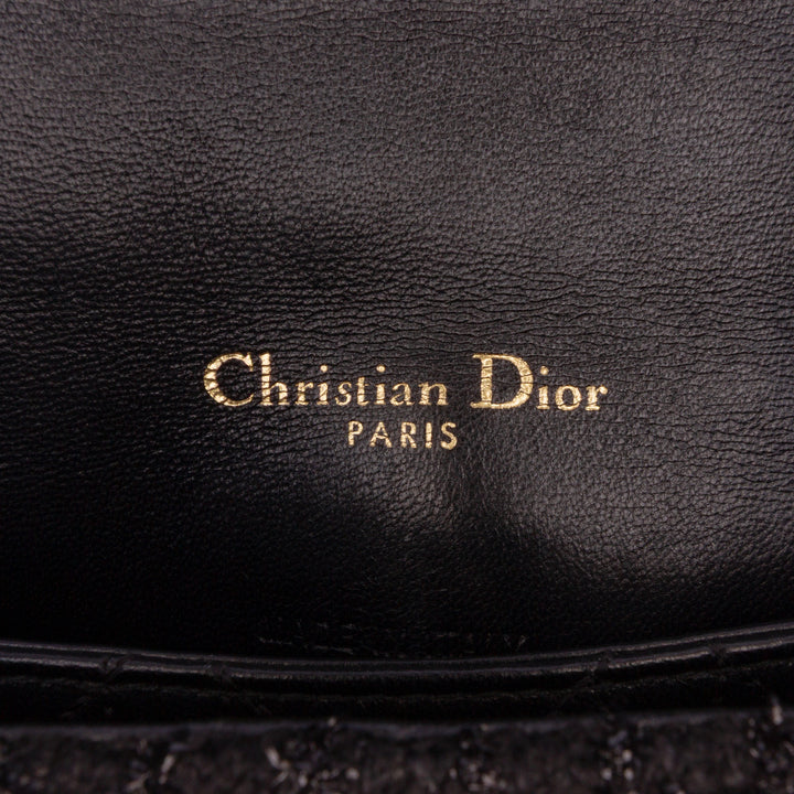 Mini Tweed Cannage Miss Dior Flap Black - Gaby Paris