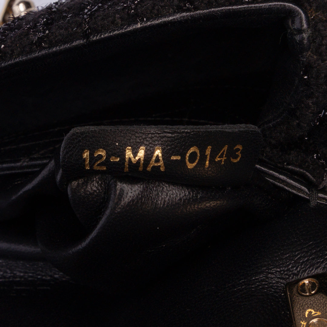 Mini Tweed Cannage Miss Dior Flap Black - Gaby Paris