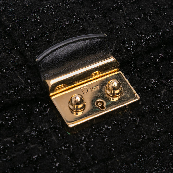 Mini Tweed Cannage Miss Dior Flap Black - Gaby Paris