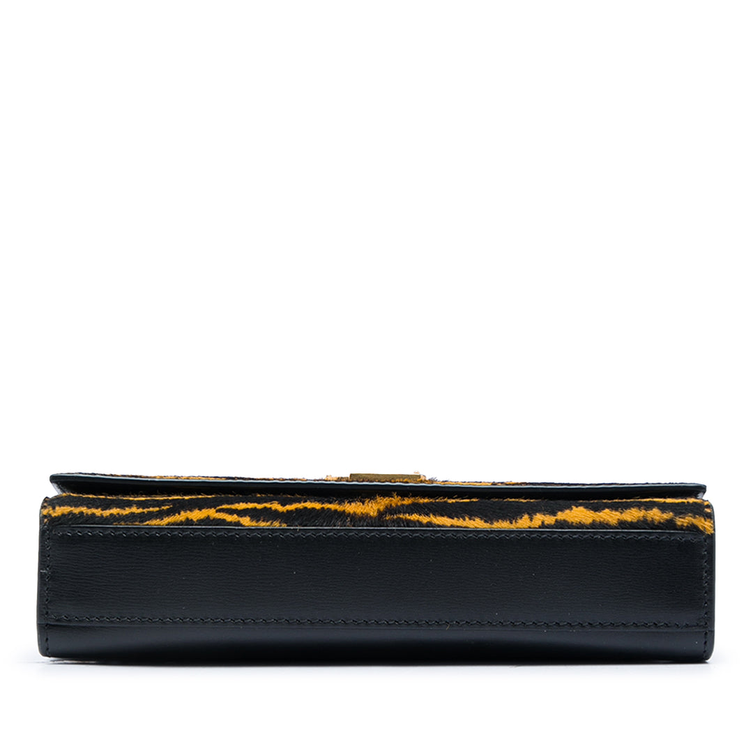 Saint Laurent Small Pony Hair Tiger Print Monogram Kate Sac porté croisé