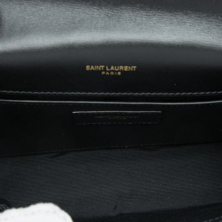 Saint Laurent Small Pony Hair Tiger Print Monogram Kate Sac porté croisé