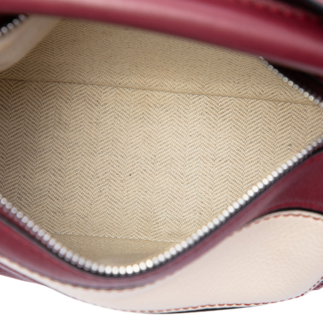 LOEWE Sac à main Bicolore Puzzle Mini Cuir de veau Rouge – vue 4 – GABY PARIS
