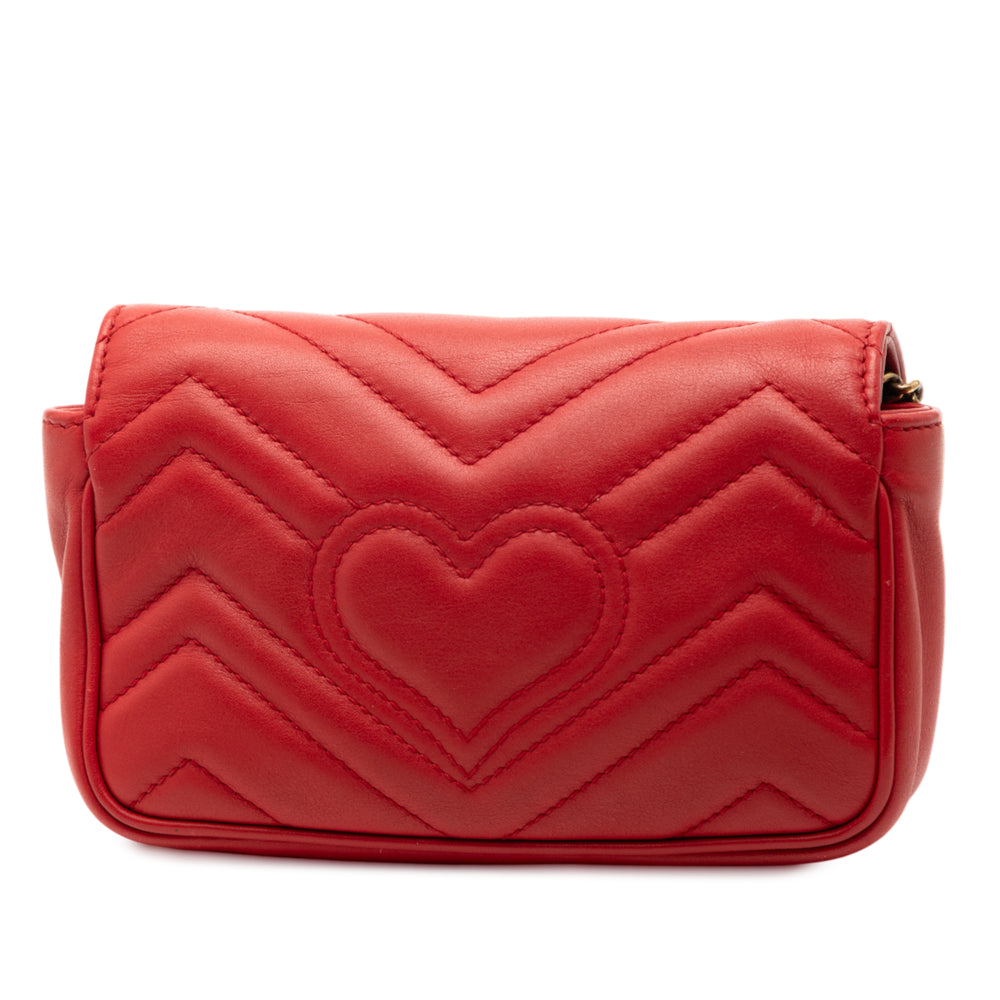 Gucci Mini GG Marmont Matelasse Cuir à rabat Sac porté croisé – GABY PARIS Authentique