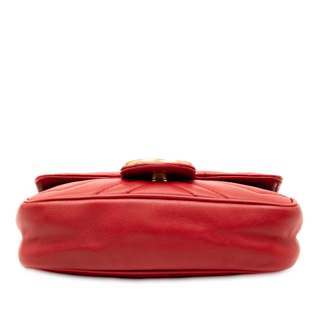 Gucci Mini GG Marmont Matelasse Cuir à rabat Sac porté croisé – GABY PARIS Authentique