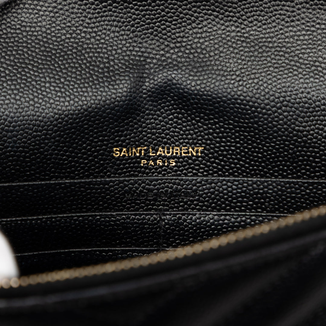 Saint Laurent Grain De Poudre Cassandre Envelope Chain Portefeuille