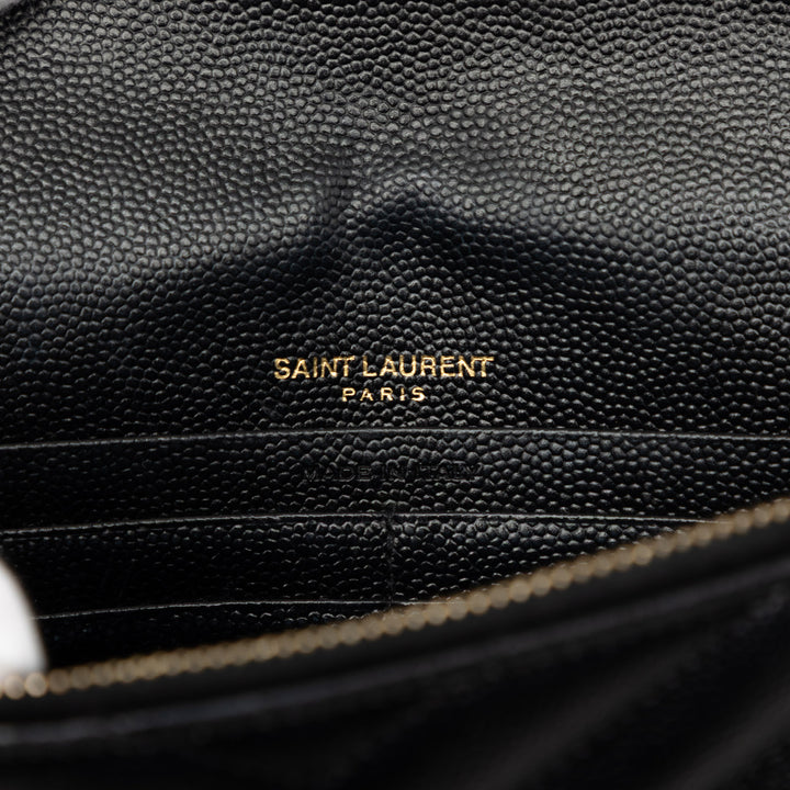 Saint Laurent Grain De Poudre Cassandre Envelope Chain Portefeuille