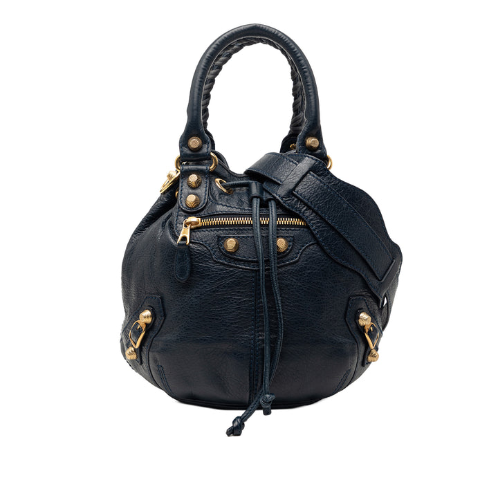 Balenciaga Mini Cuir d’agneau Motocross Giant 12 Pompon Sac