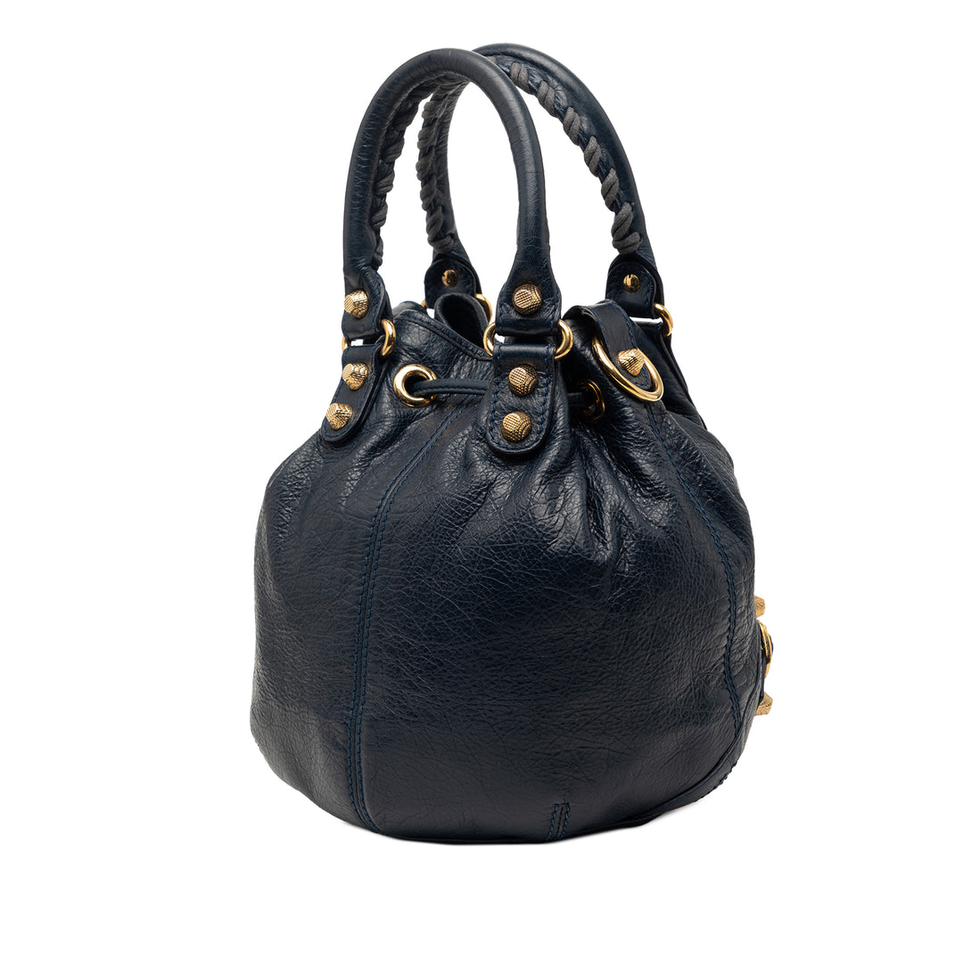Balenciaga Mini Cuir d’agneau Motocross Giant 12 Pompon Sac