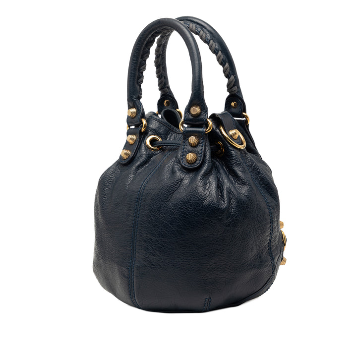 Balenciaga Mini Cuir d’agneau Motocross Giant 12 Pompon Sac