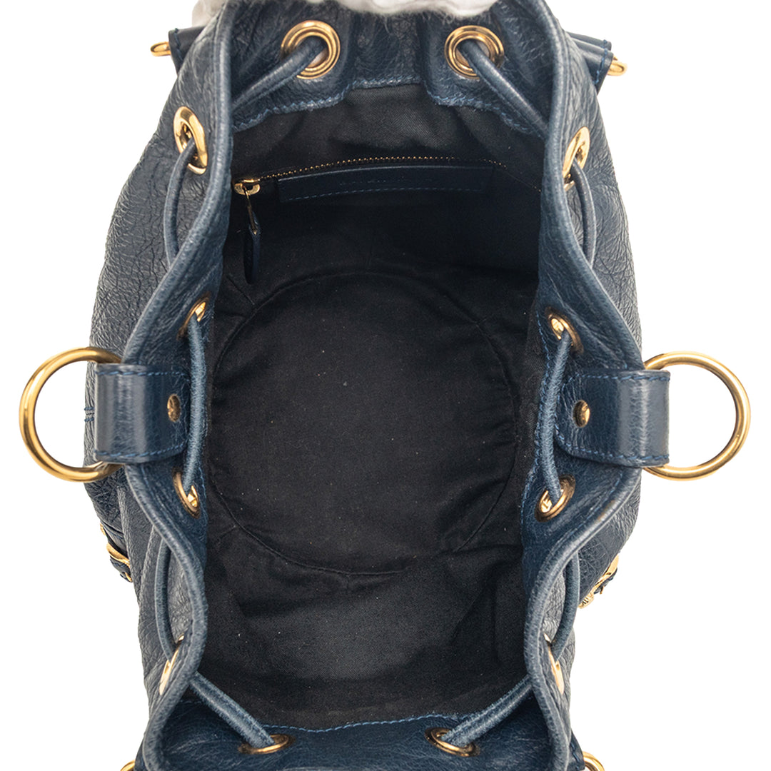 Balenciaga Mini Cuir d’agneau Motocross Giant 12 Pompon Sac