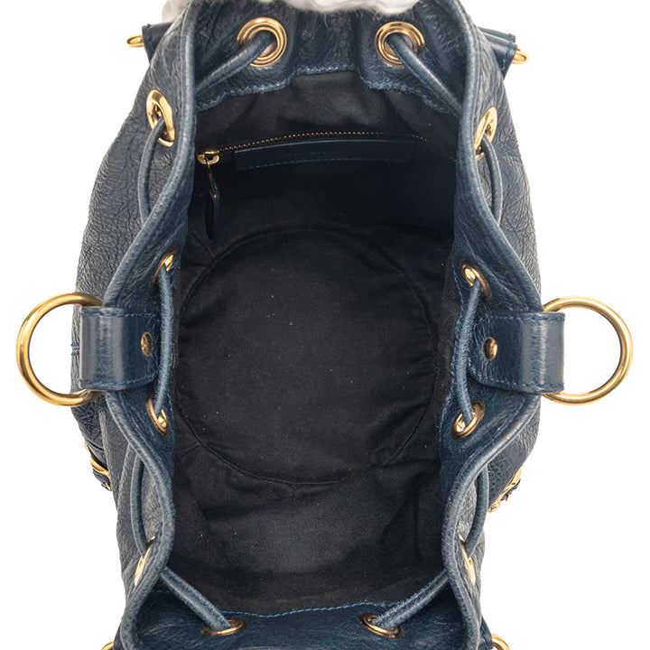 Balenciaga Mini Cuir d’agneau Motocross Giant 12 Pompon Sac