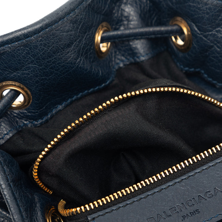 Balenciaga Mini Cuir d’agneau Motocross Giant 12 Pompon Sac