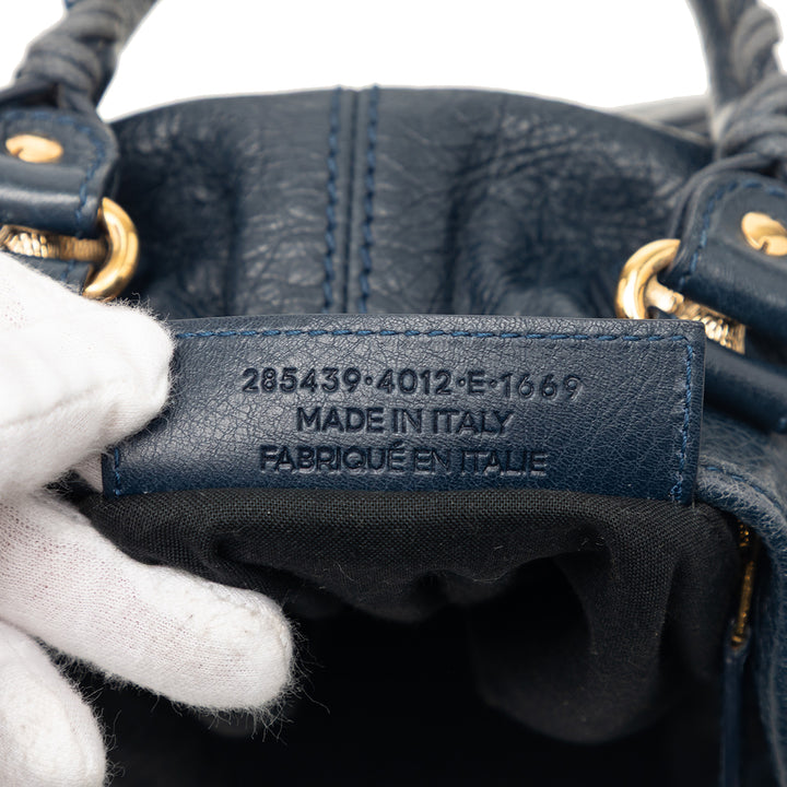 Balenciaga Mini Cuir d’agneau Motocross Giant 12 Pompon Sac