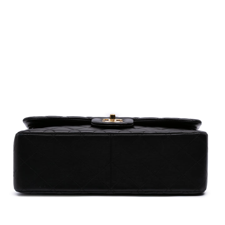 Jumbo Classic Lambskin Double Flap Black - Gaby Paris