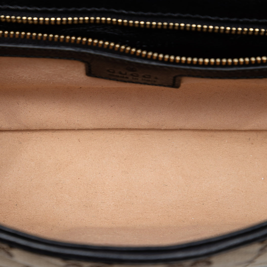 Gucci Medium GG Marmont Matelasse Diagonal GG Toile Sac bandoulière