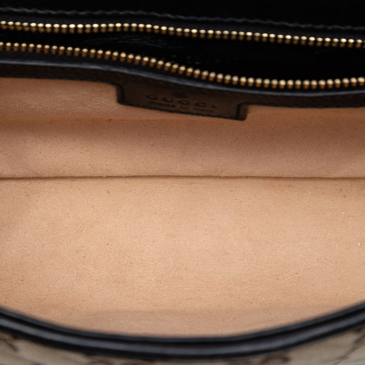 Gucci Medium GG Marmont Matelasse Diagonal GG Toile Sac bandoulière