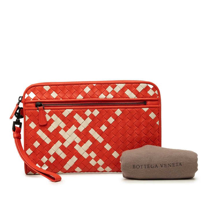 Bottega Veneta Bicolore Intrecciato Document Étui nappa Orange – vue 7 – GABY PARIS