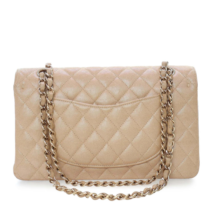 Chanel Medium Classic Iridescent Caviar Double rabat