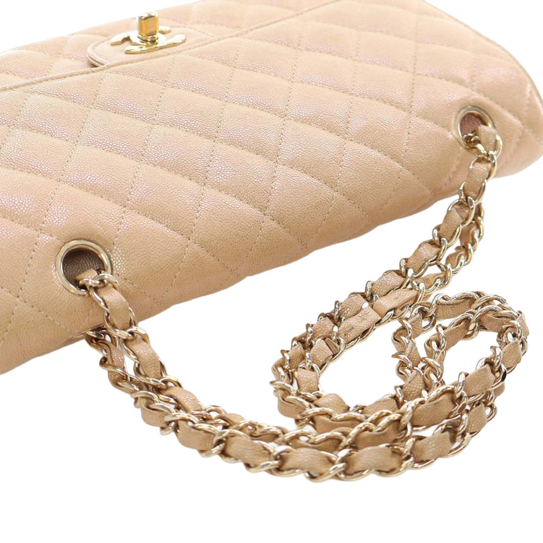 Chanel Medium Classic Iridescent Caviar Double rabat