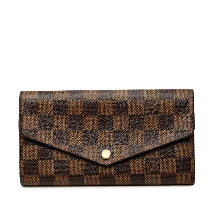 Sarah Portefeuille Damier Ébène Marron
