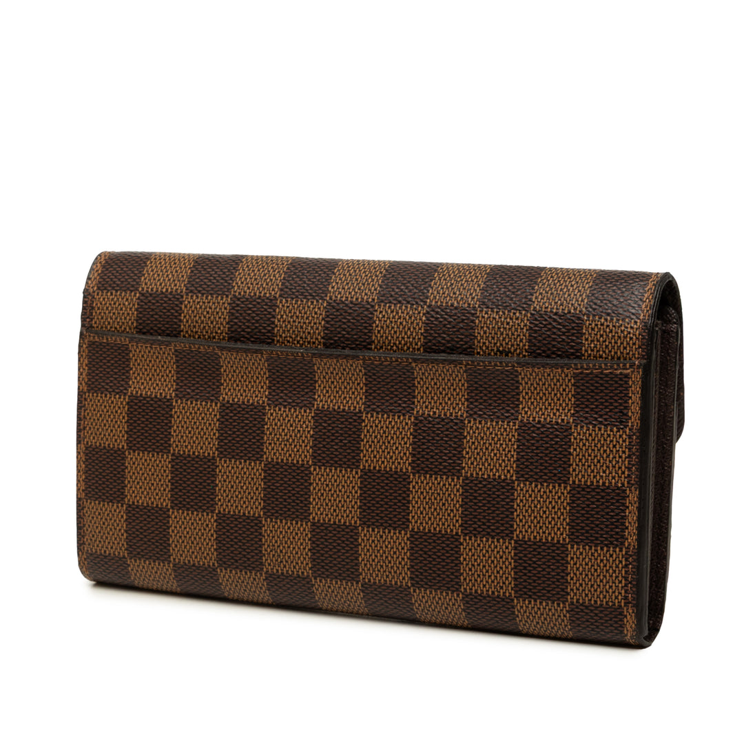 Sarah Portefeuille Damier Ébène Marron