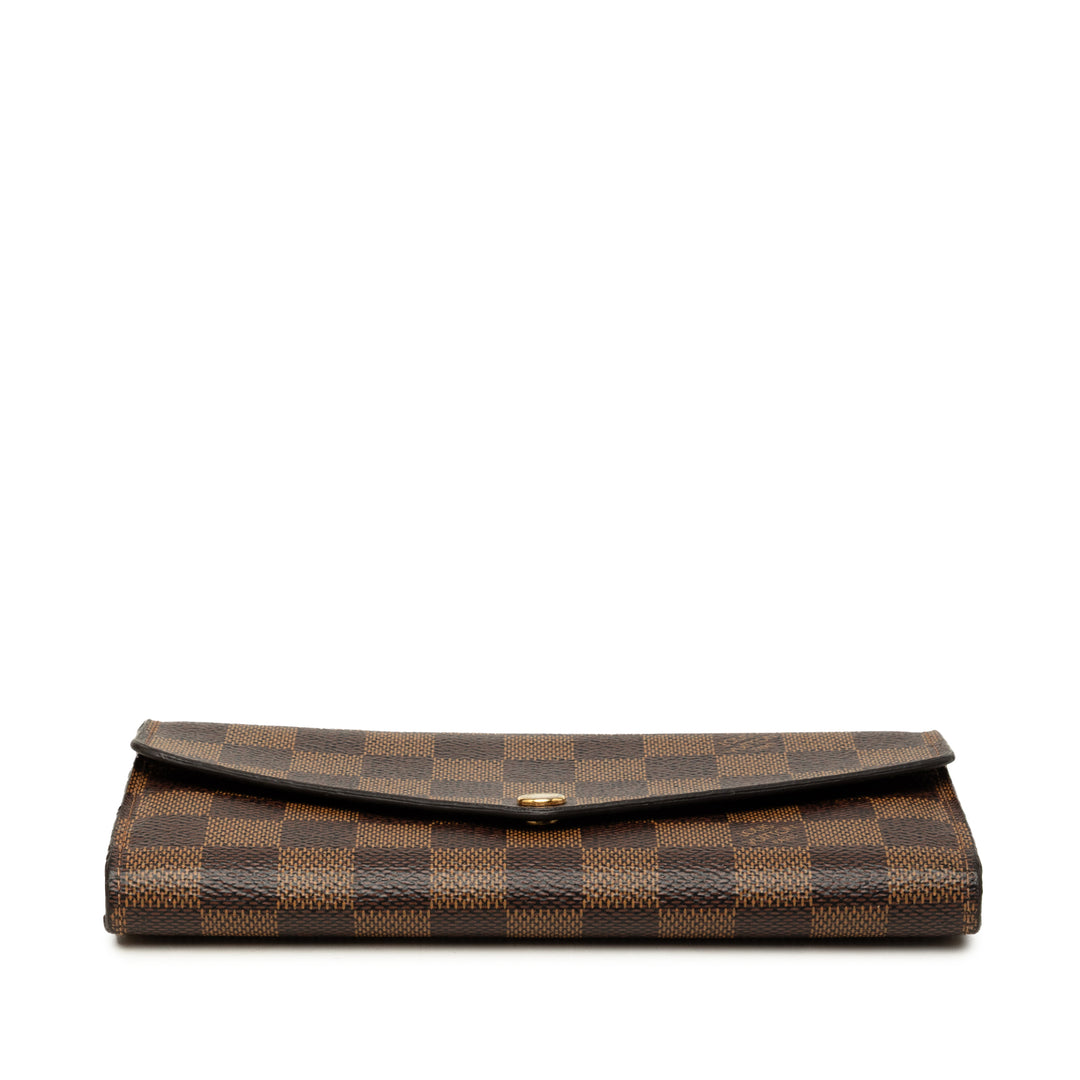 Sarah Portefeuille Damier Ébène Marron