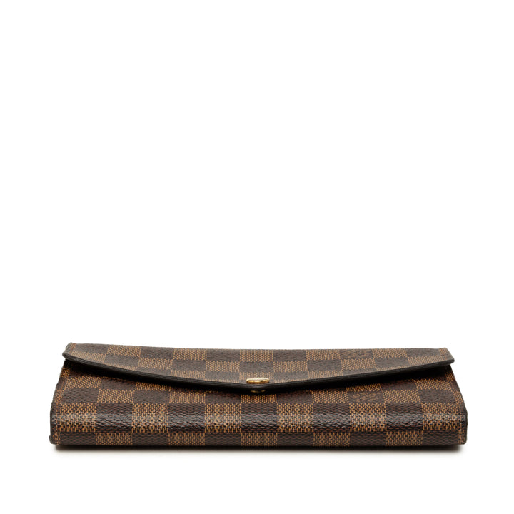 Sarah Portefeuille Damier Ébène Marron