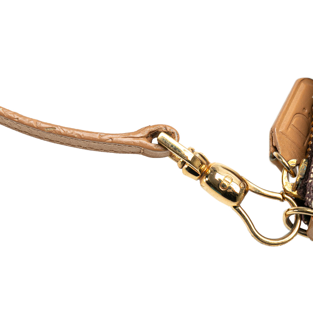 Mini Diorissimo Canvas Saddle Pochette Brown - Gaby Paris