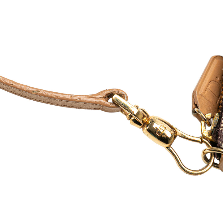 Mini Diorissimo Canvas Saddle Pochette Brown - Gaby Paris