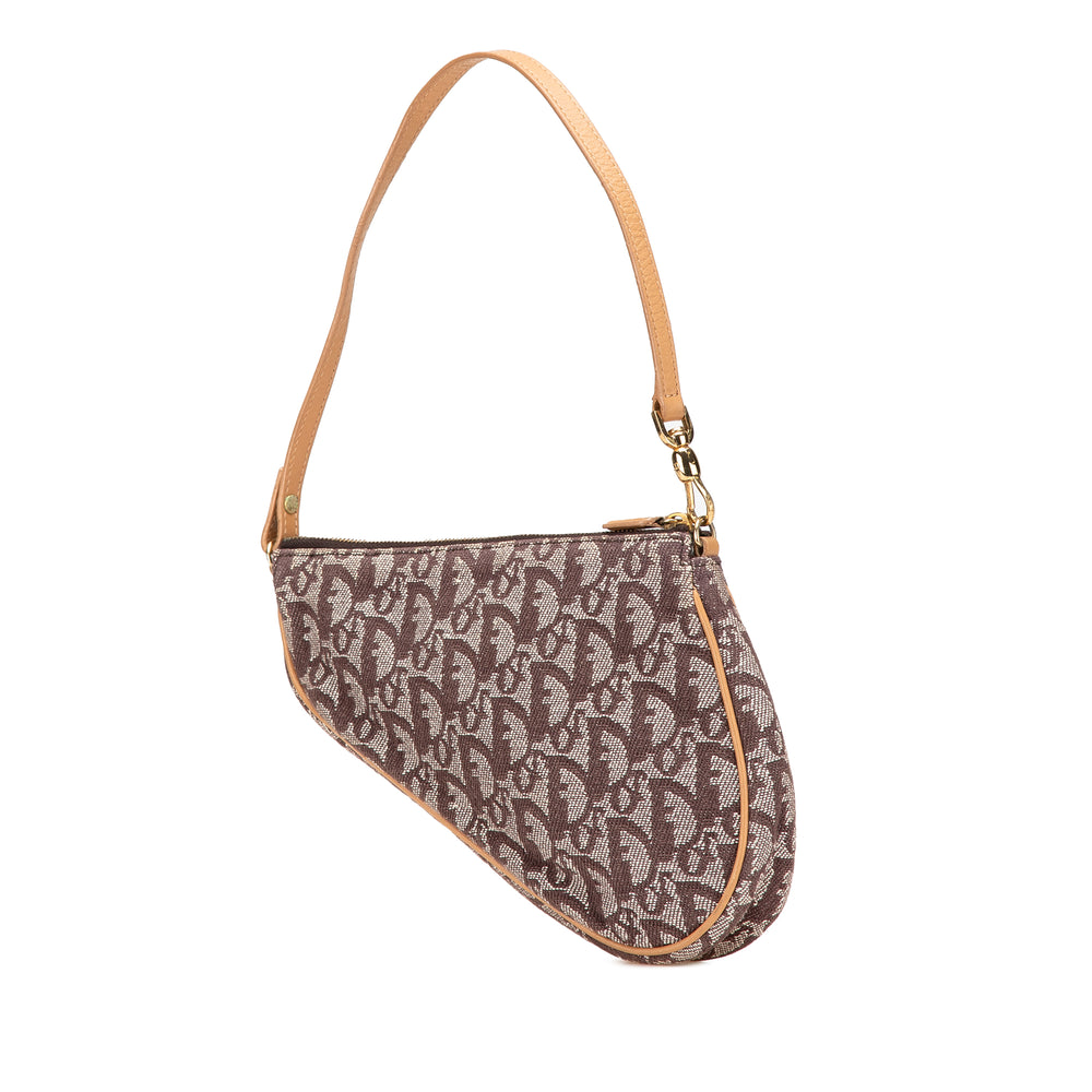 Mini Diorissimo Canvas Saddle Pochette Brown - Gaby Paris
