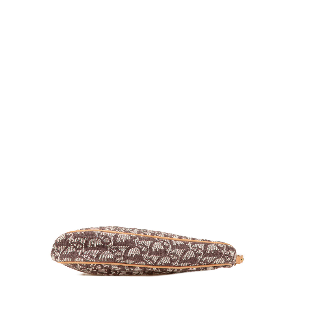 Mini Diorissimo Canvas Saddle Pochette Brown - Gaby Paris