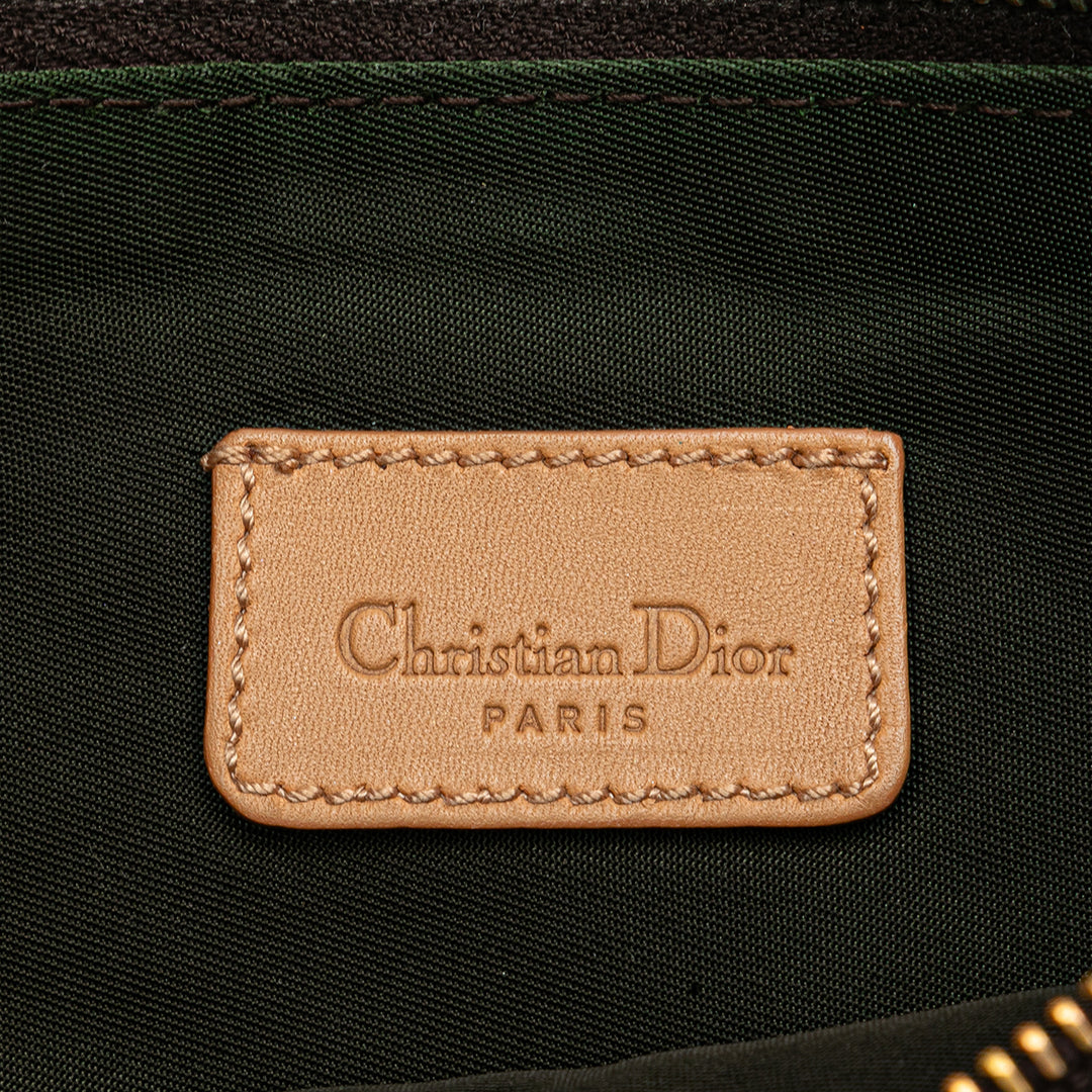Mini Diorissimo Canvas Saddle Pochette Brown - Gaby Paris