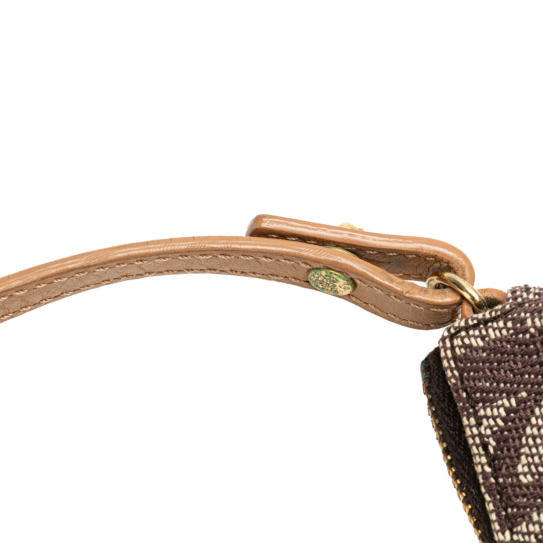 Mini Diorissimo Canvas Saddle Pochette Brown - Gaby Paris