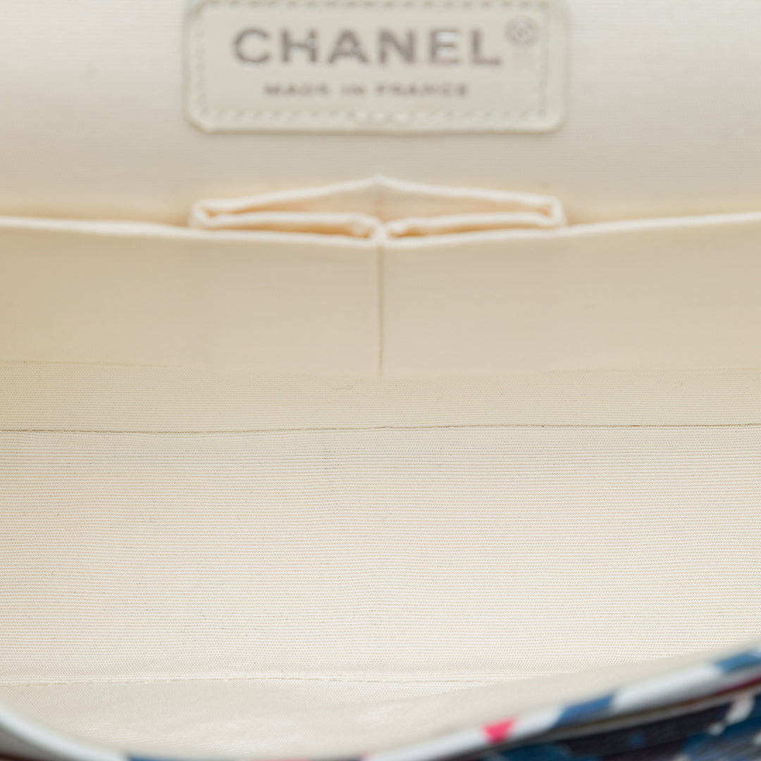 Classic Airlines Imprimé Double rabat Moyen Cuir d'agneau Blanc