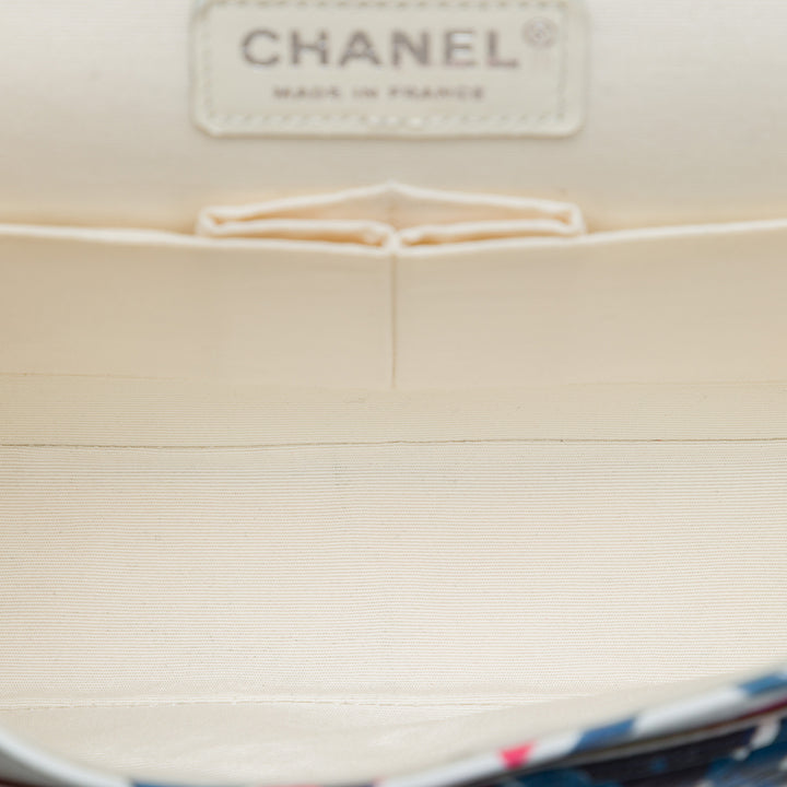 Classic Airlines Imprimé Double rabat Moyen Cuir d'agneau Blanc