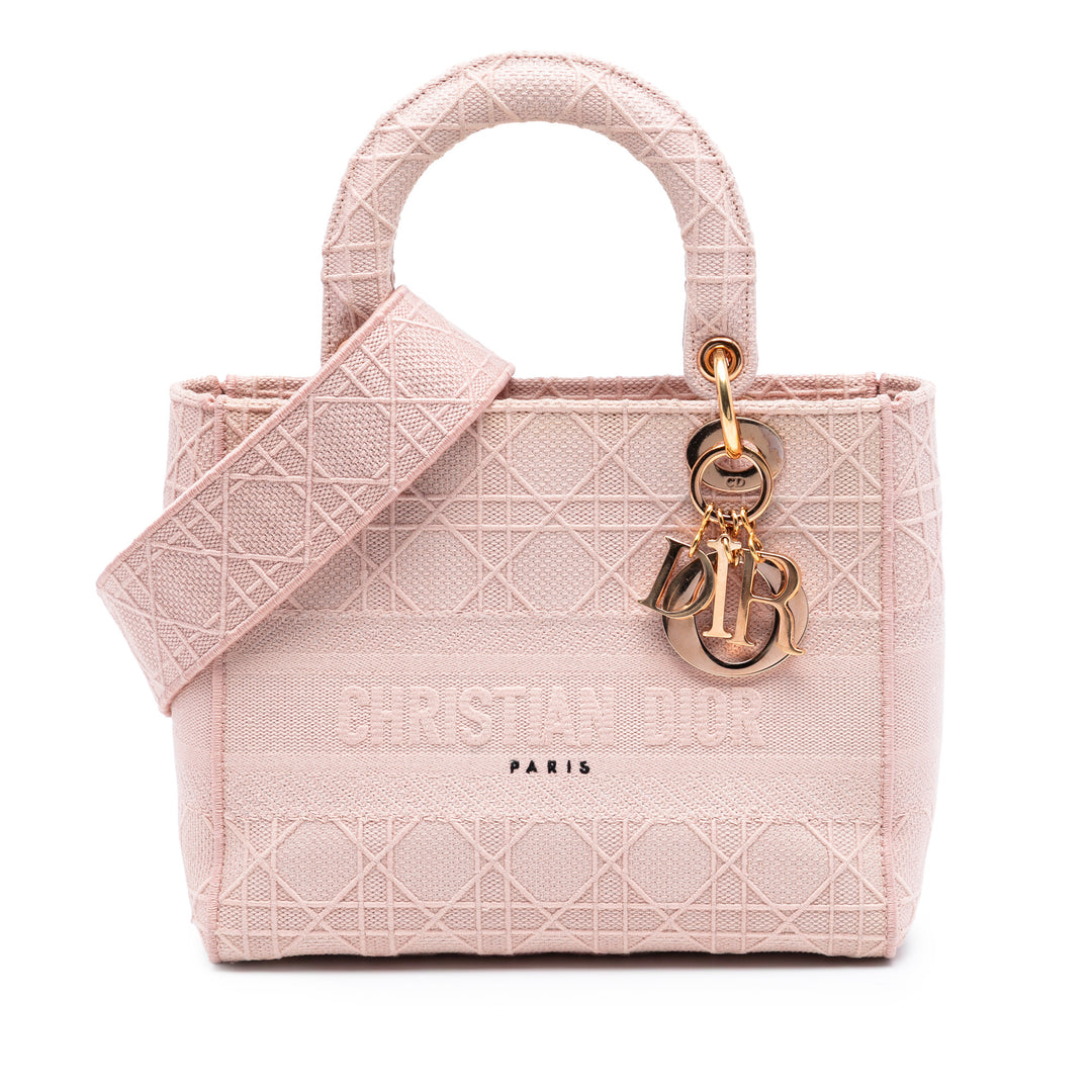 Dior Medium Toile Cannage Lady D Lite – GABY PARIS Authentique