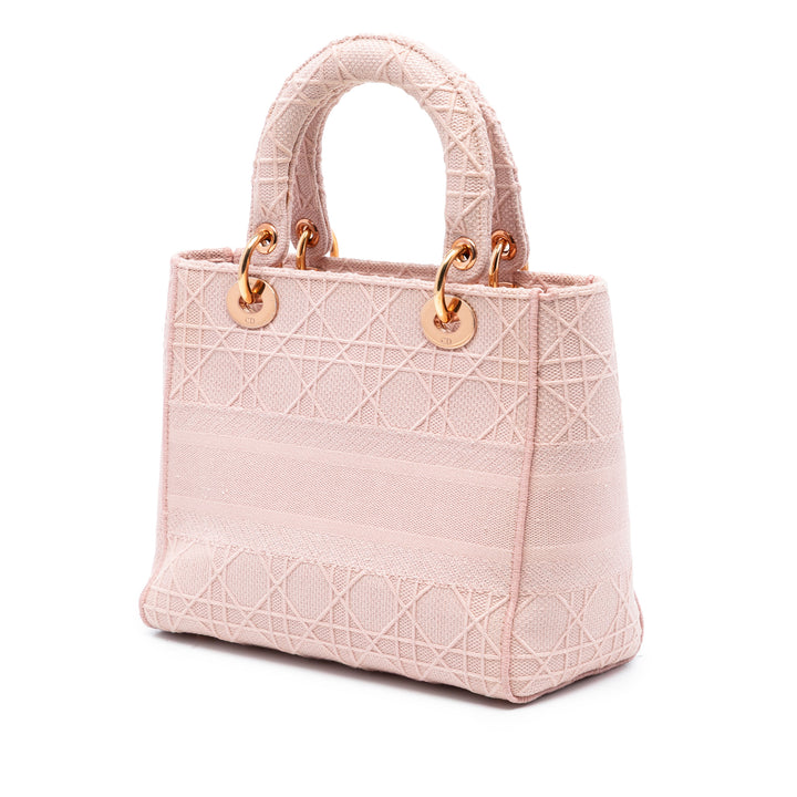 Dior Medium Toile Cannage Lady D Lite – GABY PARIS Authentique