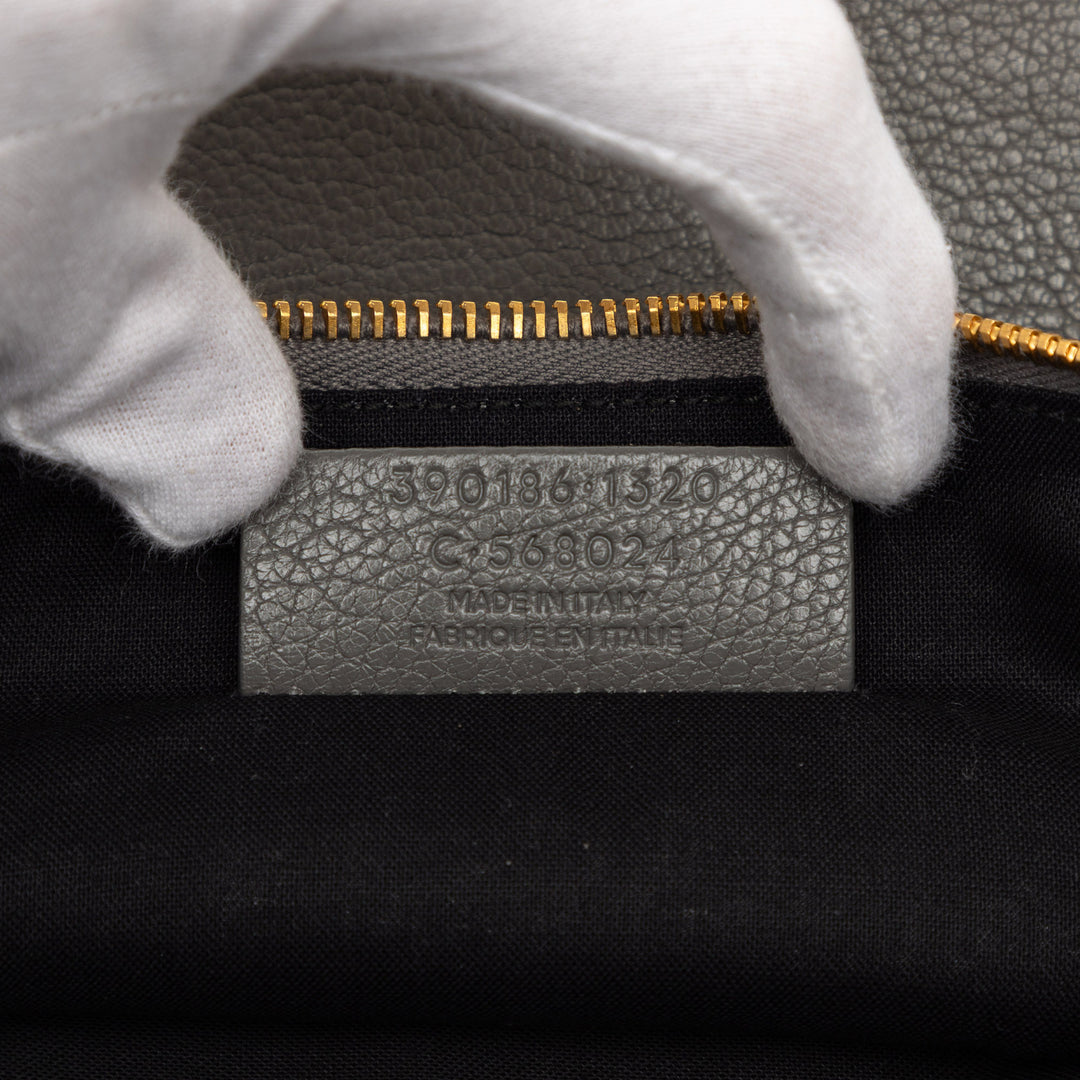 Balenciaga Cuir d’agneau Motocross Metallic Edge Flat Pochette