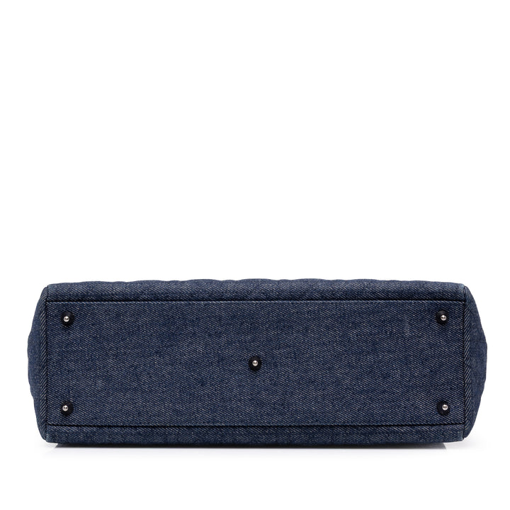 Dior Lady Dior Cannage Grand Jean Bleu – vue 3 – GABY PARIS