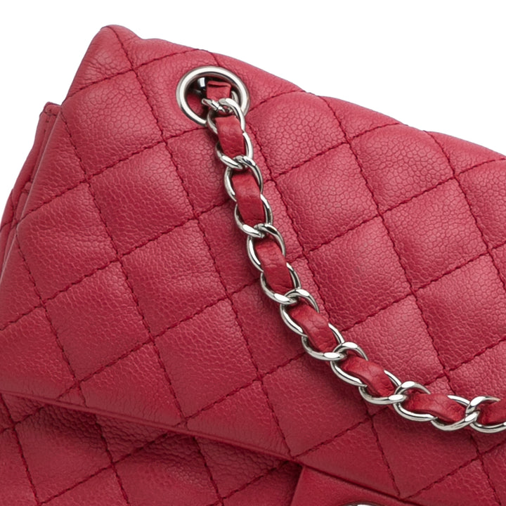 Medium Classic Caviar Double Flap Red - Gaby Paris