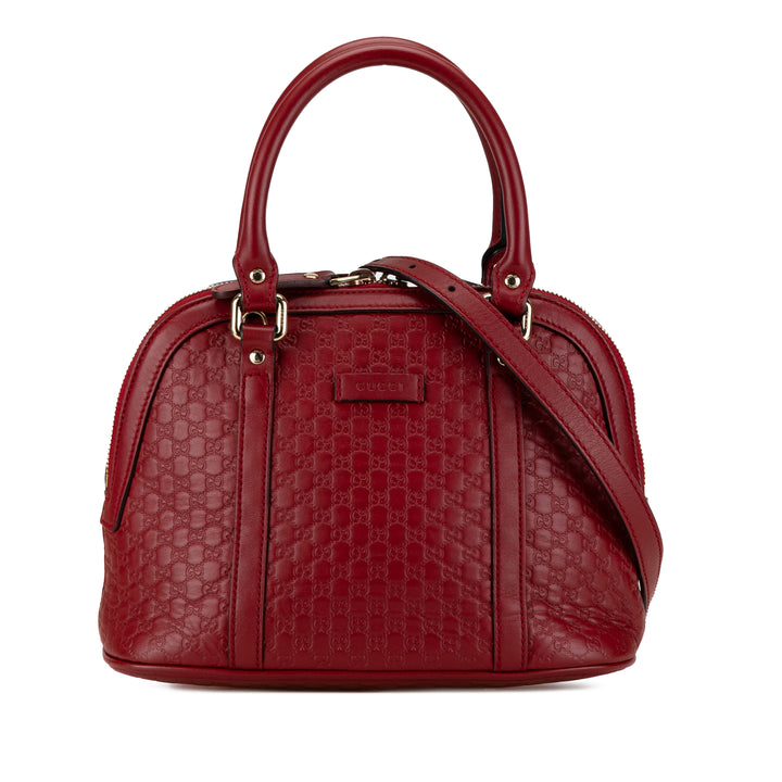 Gucci Mini Microguccissima Dome Satchel Red - GABY PARIS