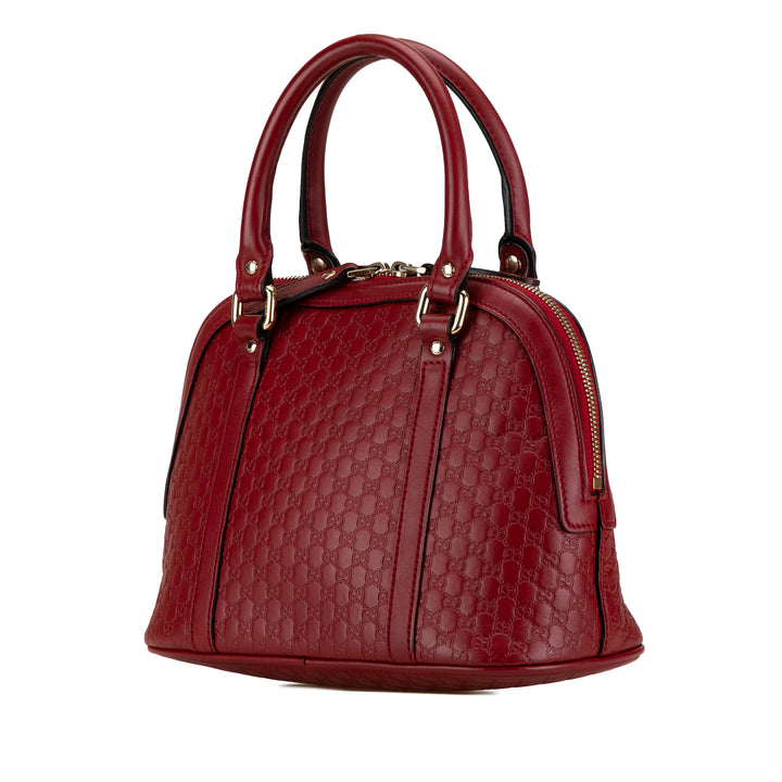 Gucci Mini Microguccissima Dome Satchel Red - GABY PARIS