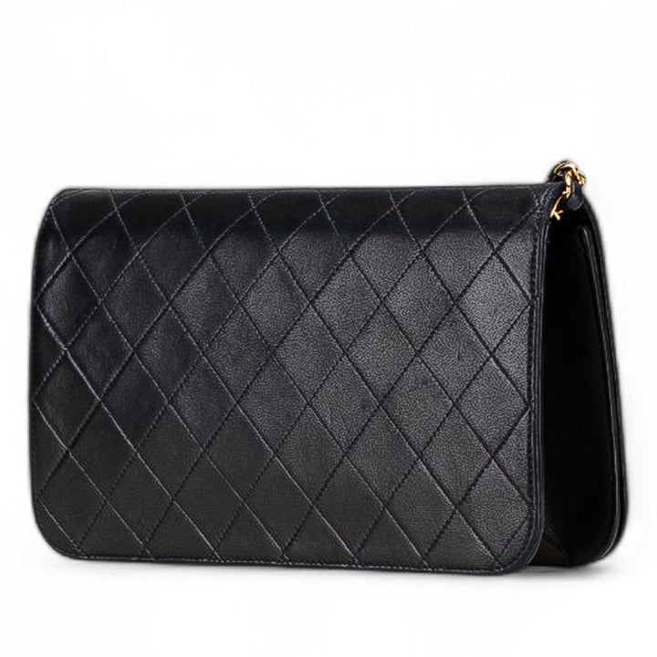 CC Quilted Lambskin Full Single Flap Black - Gaby Paris