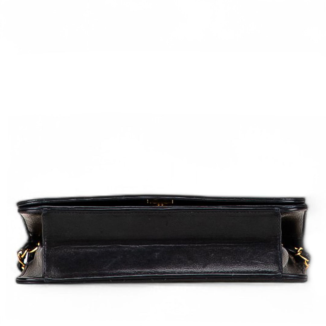 CC Quilted Lambskin Full Single Flap Black - Gaby Paris
