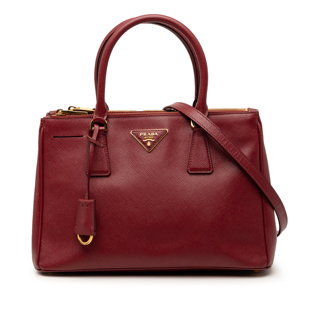 Prada Small Saffiano Lux Galleria Double Zip Sac
