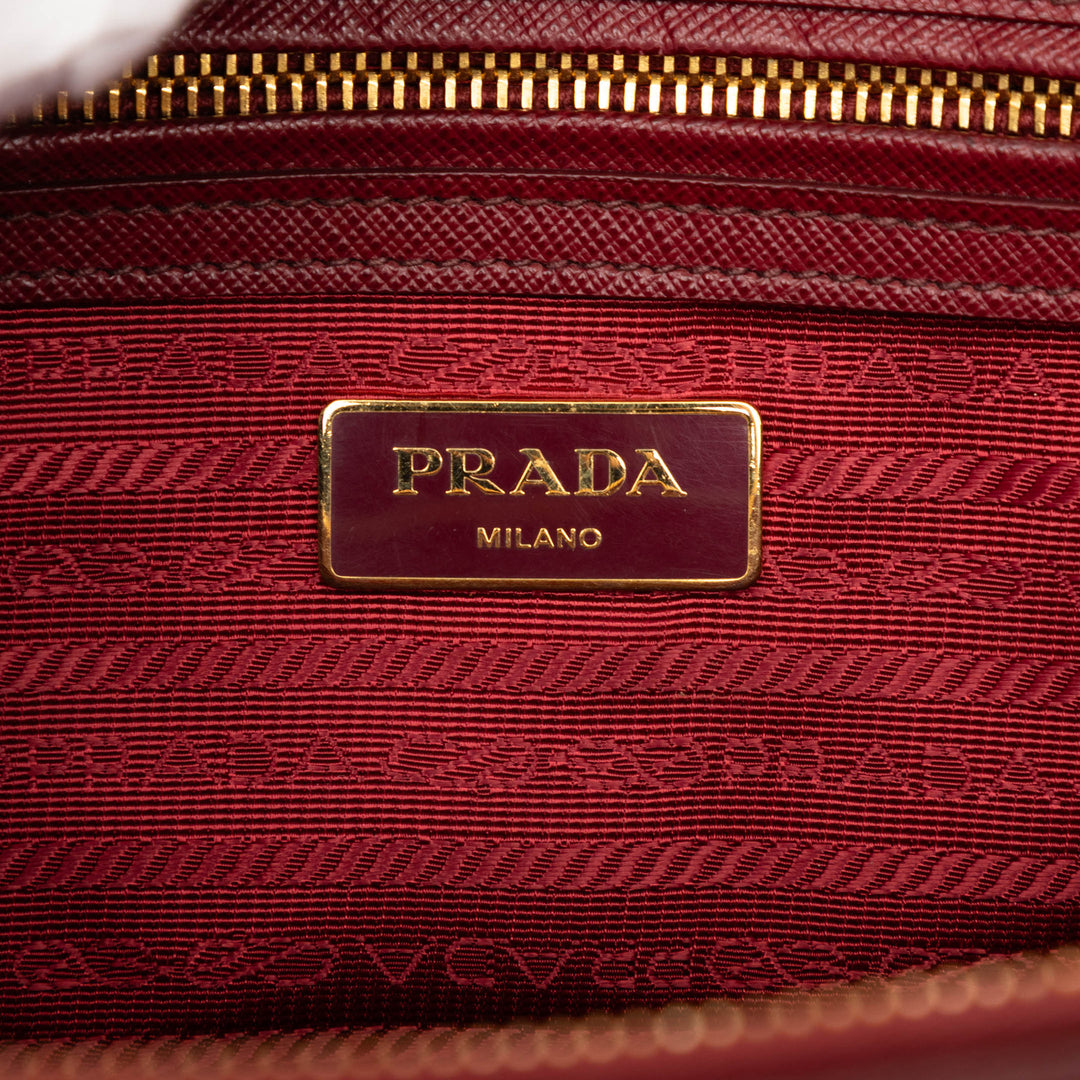Prada Small Saffiano Lux Galleria Double Zip Sac