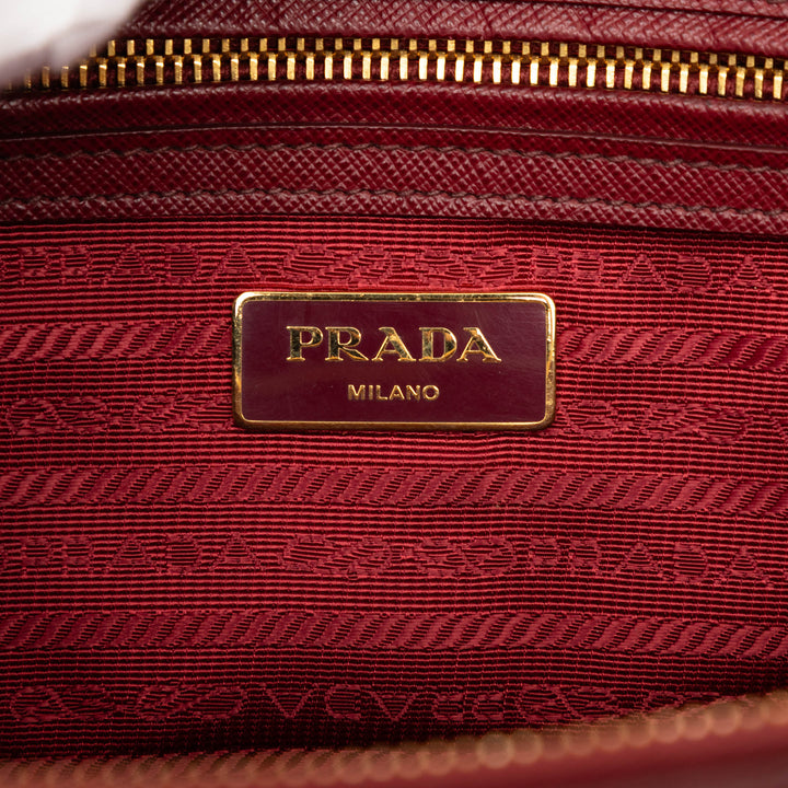 Prada Small Saffiano Lux Galleria Double Zip Sac