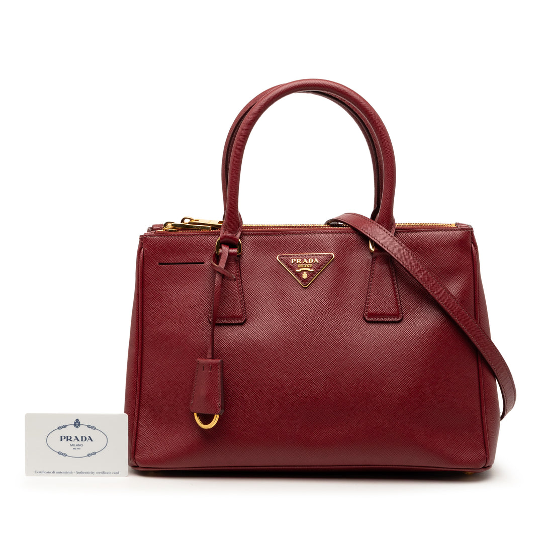 Prada Small Saffiano Lux Galleria Double Zip Sac