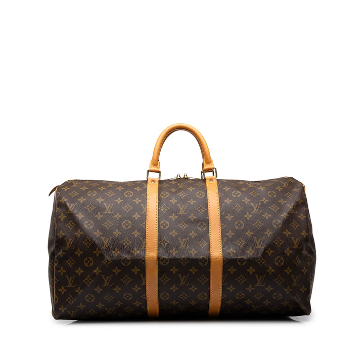 Louis Vuitton Sac de voyage Keepall 55 Monogram Marron – vue principale – GABY PARIS
