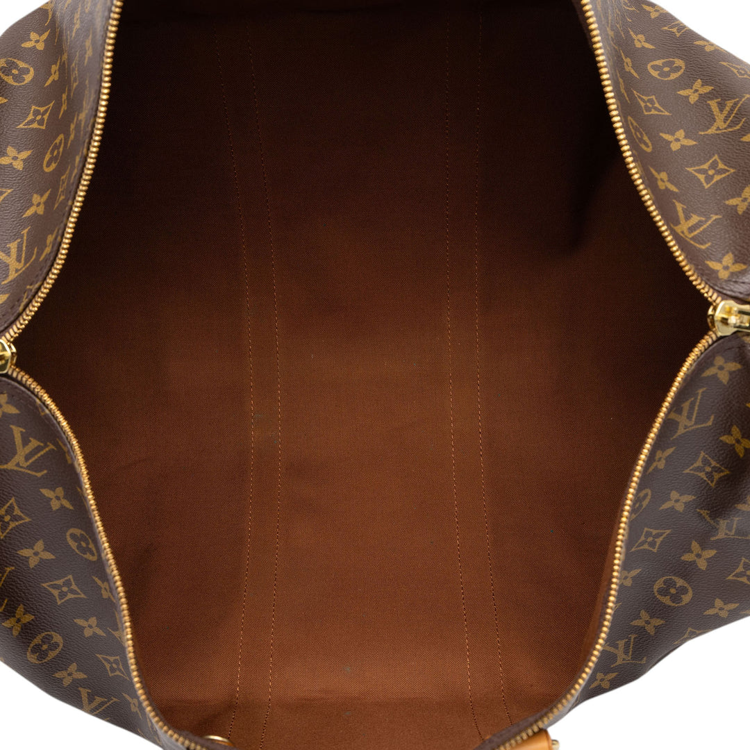 Louis Vuitton Sac de voyage Keepall 55 Monogram Marron – vue 4 – GABY PARIS